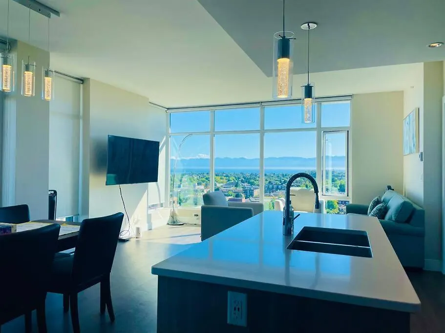 Lägenhet Luxury Downtown 2Bedroom Condo With Ocean Views Victoria